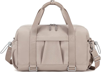LEDAOU Small Gym Bag for Women, Mini Duffle Bag with Yoga Mat Holder Lightweight Carry On Sports Bag with Separate Shoe Pocket & Wet Pocket Duffel Bags Dance Yoga Workout Bag