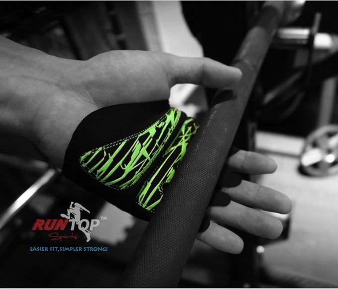 Workout Gloves Weight Lifting Grips with Silicon Padding by RUNTOP - Exercise Gloves Perfect for Women Men Cross Fitness Training WODS Weightlifting Bodybuilding Powerlifting Gym Fitness