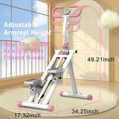 Stair Stepper for Home, 265lbs Vertical Climber Machine for Full-Body Exercise, Resistance Home-Upgrade Climber Fitness Equipment with Stable Frame Adjustable Handlebar for Women Men