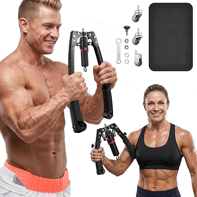 Saker Twister Arm Trainer,Versatile Hydraulic Chest Expander & Strength Trainer - Adjustable Resistance & Arm Length for Full-Body Home Workout, Safe & Stable Design for All Fitness Levels