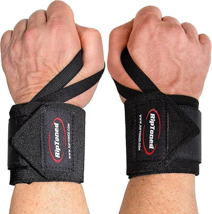 Rip Toned Wrist Wraps for Weightlifting – USPA & USAPL Approved 18" Wrist Straps for Powerlifting – Adjustable, Durable Gym Wraps with Thumb Loop – Maximum Support for Men & Women