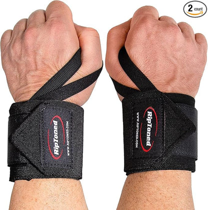 Rip Toned Wrist Wraps for Weightlifting – USPA & USAPL Approved 18" Wrist Straps for Powerlifting – Adjustable, Durable Gym Wraps with Thumb Loop – Maximum Support for Men & Women
