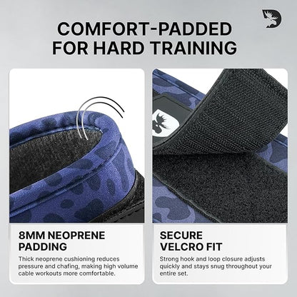 DMoose Fitness Ankle Strap for Cable Machine - One Size Fit with Premium Padding Cuffs, Ankle Bands for Working Out, Booty Workouts, Leg Extension, Hip Abductors, Kickbacks & Lower Body Exercises