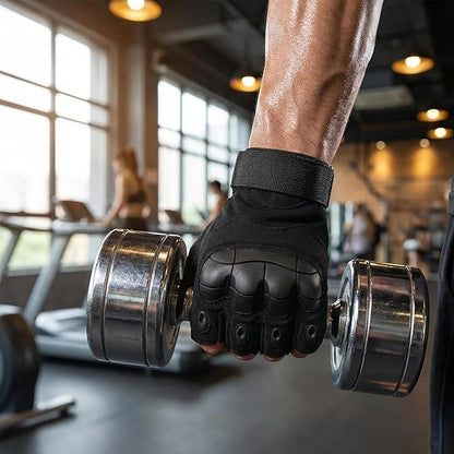 Fingerless Tactical Motorcycle Gloves for Men Women, Breathable TPU Protection, for Cycling ATV Riding Tactical Training Fitness Workout Black L
