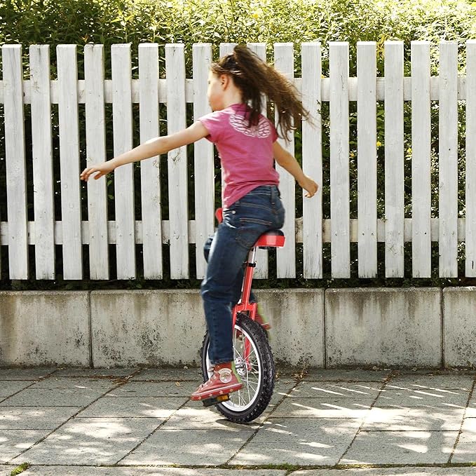 AW 16/18/20/24 Inch Wheel Outdoor Unicycle Adjustable Seat Exercise Bicycle Fit Adults Kids Outdoor Sports Fitness Exercise, for Choice