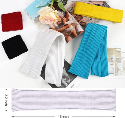 Leg Warmers for Women 80s Headband Wristbands Neon Leg Warmers Set for Sport Yoga - 80s Workout Clothes 90s Outfit for Women