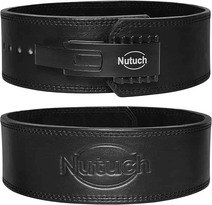 Genuine Leather Lever Weight Lifting Belt |10mm | Gym Belts | Weight Lifting Belts for Men and Women | Grain Leather Weightlifting Belt | Workout Belt | Powerlifting Belt for Back Support | Squats
