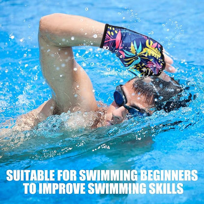 Honoson 2 Pairs Swimming Gloves Women Water Aerobics Gloves Aquatic Fitness Water Resistance Webbed for Men Women Unisex Poll Training Exercise