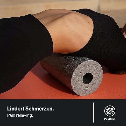 BLACKROLL - Standard Foam Roller - Myofascial Trigger Point Release, Back Massage, Perfect for Yoga, Home Workouts, Muscle Recovery, Black