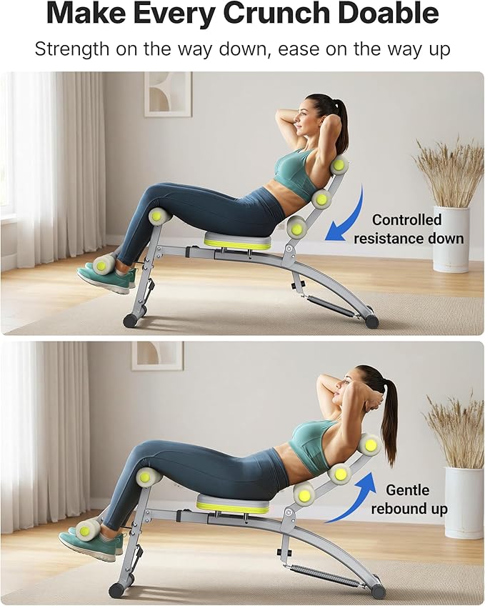 MERACH Ab Machine, Multi-Functional Adjustable Ab Trainer, Ab Workout Bench for Home Gym, Sit Up Machine for Abdominal, Exercise Chair for Full Body Workout