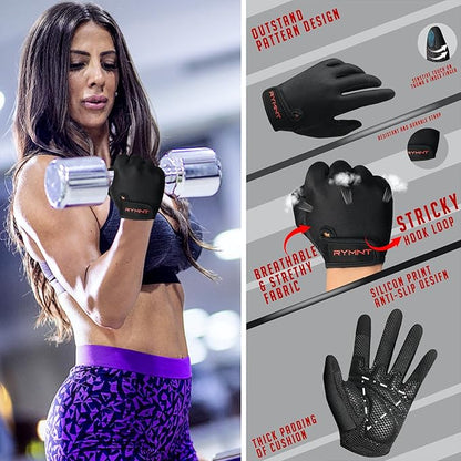 ZEROFIRE Full Finger Workout Gloves for Women Men - Weight Lifting Gloves with Full Palm Protection & Extra Grip for Women Gym, Weightlifting, Weight Lift, Rowing, Exercise, Sport, Cycling