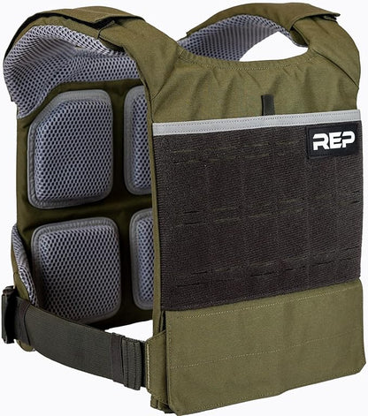 REP Fitness Strata Weight Vest, 2 Removable Plate Options for Unisex, Men & Women, Wearable, Weighted for Strength Training, Muscle Building, CrossFit, Running, Gym Exercise, Adjustable Sizing