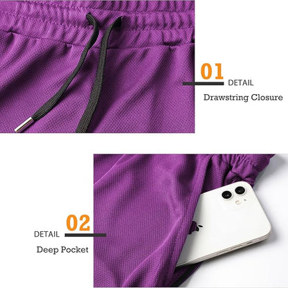 Surenow Mens Running Gym Shorts 3 Inch Breathable Lightweight Athletic Sport Shorts Training Workout Shorts with Pockets