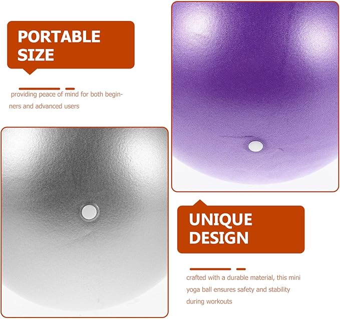 2pcs Mini Pilates Ball 25cm – Thickened Anti-Burst Small Exercise Stability Ball for Core Strength, Balance Training, and Home Yoga Workout