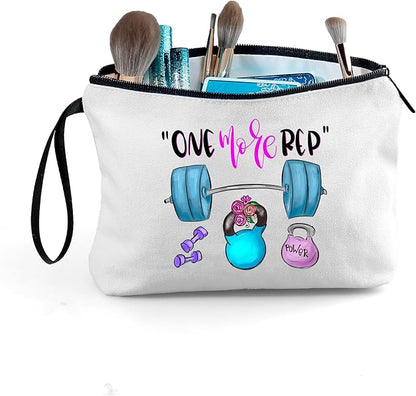 Workout Gym Exercise Gifts for Fitness Lovers Personal Trainer Women Female Girl Friends Sister Coworker Cosmetic Makeup Bag