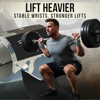 Nordic Lifting Wrist Wraps (1 Pair/2 Wraps) – Lifting Wrist Wraps with Thumb Loop for Weightlifting, Powerlifting & CrossFit – Durable Wrist Support Straps for Men & Women – Gym Essentials for Heavy Lifts