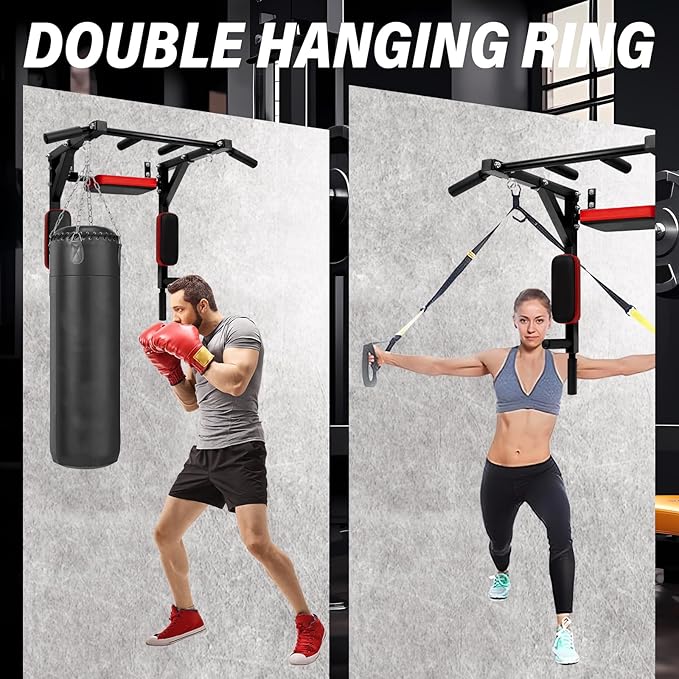 Multifunctional Wall Mount Pull-Up Bar Fitness Equipment,Chin-Up for Indoor Home Gym Workout,Supports to 440 Lbs