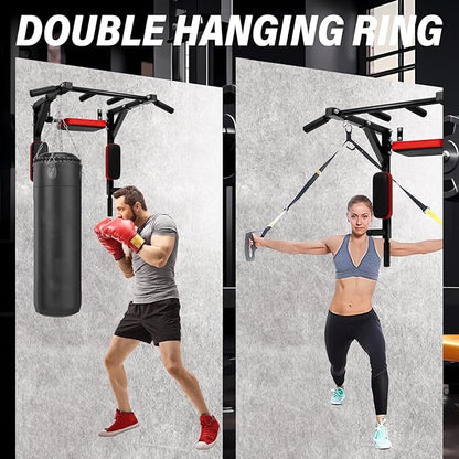 Multifunctional Wall Mount Pull-Up Bar Fitness Equipment,Chin-Up for Indoor Home Gym Workout,Supports to 440 Lbs