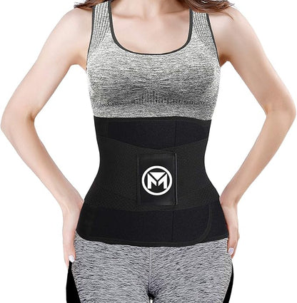 Moolida Waist Trainer Belt for Women or Men Waist Trimmer Workout Fitness Back Support Belts