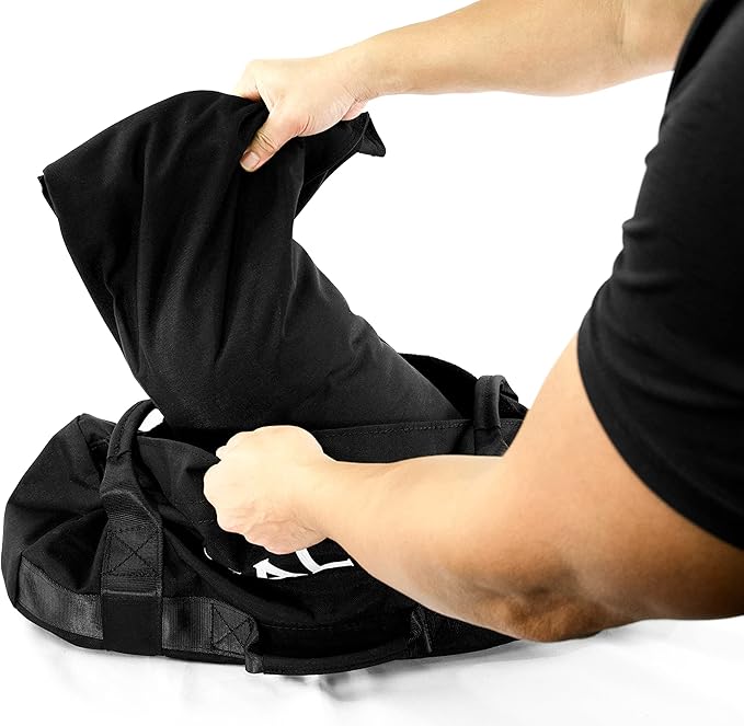 Valor Fitness Self- Fill Sandbags- Stone & Atlas Style - Built in Filler Bags 50,70, 100 or 200 lb Options Strength Training Workouts