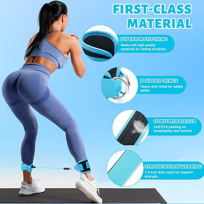 Pilates Ring Circle Set 18 Pcs Exercise Equipment Accessories for Women Workouts Pilates Ball Stretching Strap Magic Circle Yoga Ring Gym Back Bag Resistance Band Anti Slip Socks