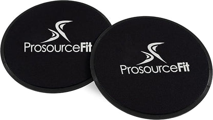 ProsourceFit Core Sliding Exercise Discs, Dual-Sided Sliders for Use on Any Surface at Home or Gym for Full-Body Workouts, Set of 2