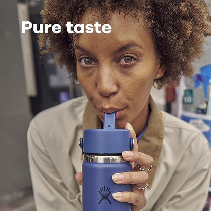 Hydro Flask Water Bottle - Insulated Stainless Steel - Wide Straw Lid, Non Spill, Leakproof in 40 Oz Shale Gray