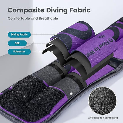 Sportneer Ankle Weights for Men Women Strength Training, 4/10 lbs Pair Leg Weights Set Comfortable and Soft Perfect for Dancing Running Walking Fitness Workout
