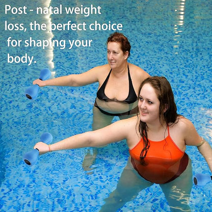 Aquatic Dumbbells 2pcs EVA Water Weights, Aerobic Exercise Fitness Equipment, Hand Weights Set for Aerobics and Weight Loss, Pool Resistance Gear for Water Exercise and Workout Training.