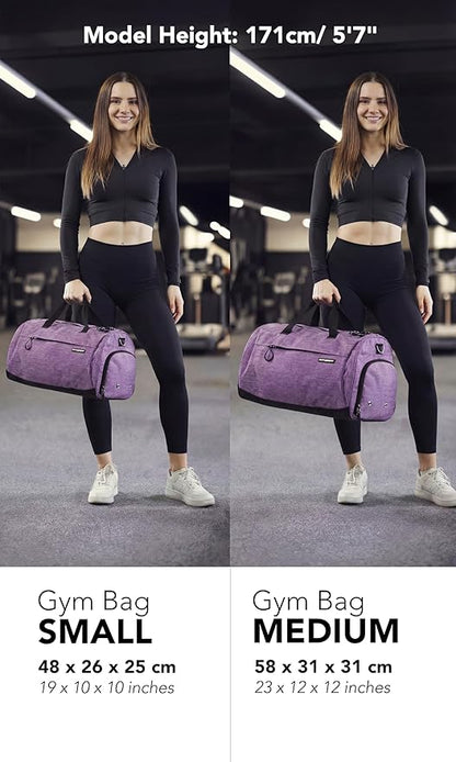 Fitgriff® Gym Bag for Men & Women with Shoe & Wet Compartment - Duffle Bag for Travel, Sports, Fitness & Workout