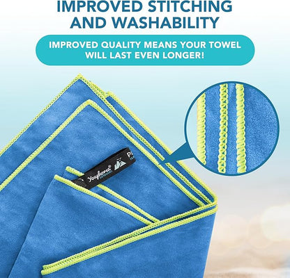 Youphoria Microfiber Travel Towel Fast Drying Lightweight - Quick Dry Towel for Camping, Beach, Backpacking, Hiking & Sport