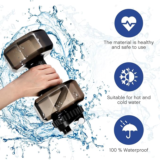 2 Pcs Christmas Dumbbell Water Bottle Gifts, 2.2 L / 75 oz Gym Workout Water Bottles Big Capacity Sports Gym Gift for Running Outdoors Cycling Camping Sports Lovers Men Women