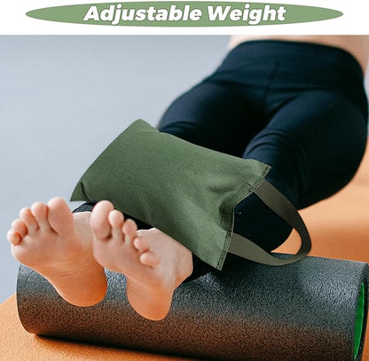 SUPVOX Canvas Yoga Sandbag with Handle 2kg Empty Training Sandbag for Pilates Fitness and Weight Workout Exercise Equipment