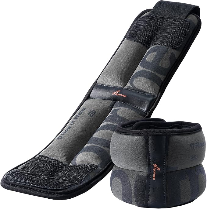 Sportneer Ankle Weights for Men Women Strength Training, 4/10 lbs Pair Leg Weights Set Comfortable and Soft Perfect for Dancing Running Walking Fitness Workout