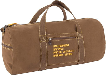Rothco Canvas Equipment Duffle Bag – Travel & Gym Bag with Heavyweight Cotton Canvas Material – Great for Storing Gear, Clothing, and More