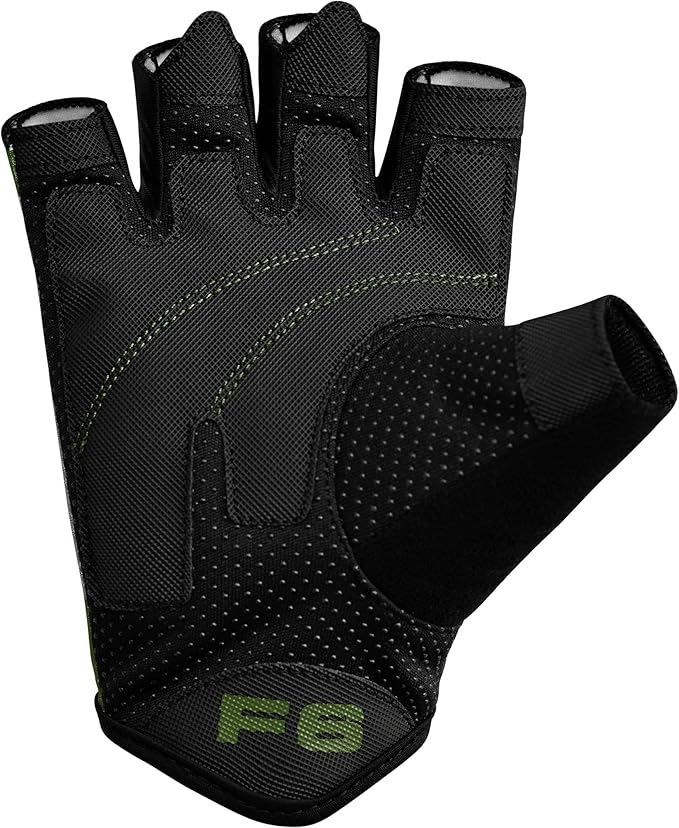 RDX Weight Lifting Gloves Gym Fitness Workout, Anti Slip Padded Palm Elasticated Strength Training Equipment Men Women Half Finger Exercise Bodybuilding Calisthenics Cycling Rowing Climbing