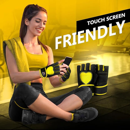 DXM SPORTS Workout Gloves for Women with Wrist Support - Weight Lifting Gloves for Gym, Cycling, Training - Exercise Gloves for Women