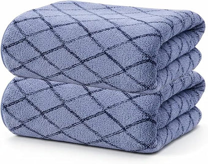 2-Pack Microfiber Bath Towels (27x54 Inches) - Ultra Soft & Quick Dry, 3X Absorbency, Lightweight for Gym, Yoga, Travel & Spa - Perfect for Home, Fitness & Post-Workout