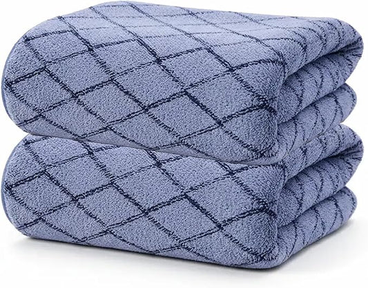 2-Pack Microfiber Bath Towels (27x54 Inches) - Ultra Soft & Quick Dry, 3X Absorbency, Lightweight for Gym, Yoga, Travel & Spa - Perfect for Home, Fitness & Post-Workout