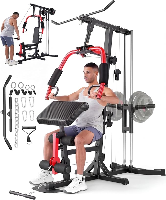 OPPSDECOR 3.0 Home Gym Equipment, All in One Workout Station with Pulley System & Seated Rowing, Multifunctional Home Gym Exercise Equipment for Full Body Strength Training Upgraded 2026