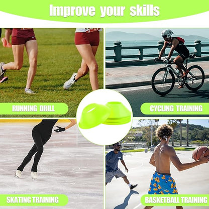 25pcs Soccer Cones for Sports Training, Mini Football Cones & Mesh Bag Flexible Agility Cones Premium Training Cones for Basketball Football Running Drills Sports Games Skating Kids