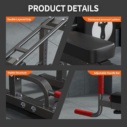 SogesPower Multi-Function Power Tower Pull Up Bar Station Pull Up Dip Station for Home Gym, 10-Level Adjustable Height Pull Up Bar Stand Dip Bar Strength Training Workout Equipment