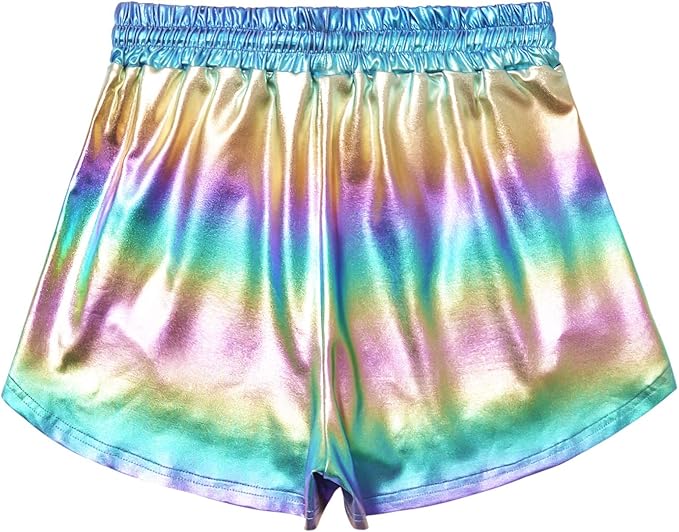 Perfashion Women's Metallic Shorts Summer Sparkly Hot Outfit Shiny Short Pants