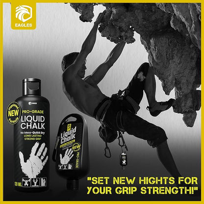 EAGLES Pro Grade Gym Liquid Chalk 50, 120 or 280ml Mess-Free Chalk for Weightlifting, Gymnastics Rock Climbing, Pole Grip, Sports Dries in Seconds - Sweat-Resistant and Long Lasting