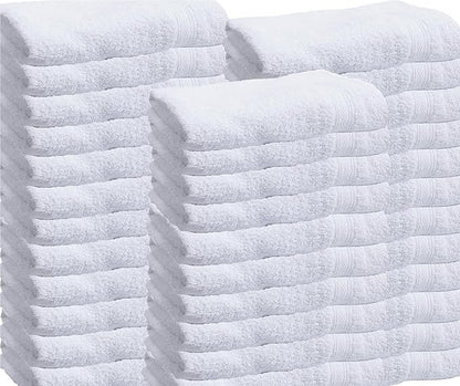Towels N More Multi Pack 22X44 Small Light Weight Gym Towels or Can be Used as Quick Dry Bath Towel or Salon Towel, 100% Ring Spun Cotton Loops Sweat Towels Women's Hair Dry Towel (36)