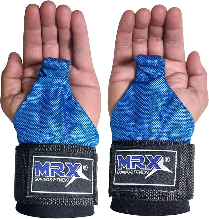 MRX Power Weight Lifting Straps Wrist Support Heavyduty Gym Training Bandage Cordura Hook Deadlifting Wraps