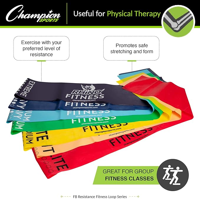 Champion Sports Resistance Therapy Stretch Flat Band