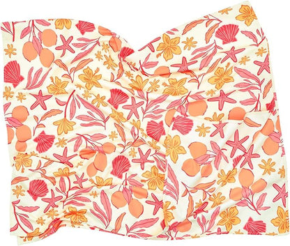 Dock & Bay Beach Towel - Quick Dry, Sand Free - Compact, Lightweight - 100% Recycled - Includes Bag - Tangerine Tide - Large (160x90cm, 63x35)