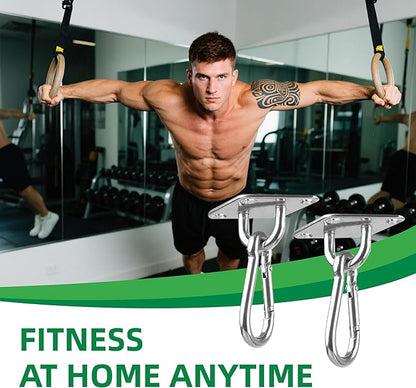 Wall Mount for Resistance Bands & Heavy Duty Hammock Hanging Kit - Workout Wall Anchor with Hook for Home Gym, Ceiling Swing, Yoga Straps and Suspension Training