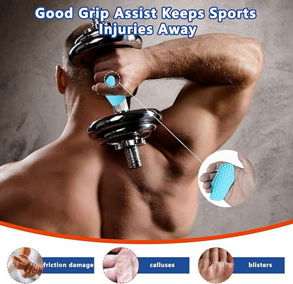 Silicone Gym Grips for Weight Lifting,Workout Gloves for Women Men Alternative,Anti Slip Gym Workout Grip,Rubber Gym Hand Grips-Weightlifting Grips Pad for Barbell,Pull Up,Ryptfit,Training